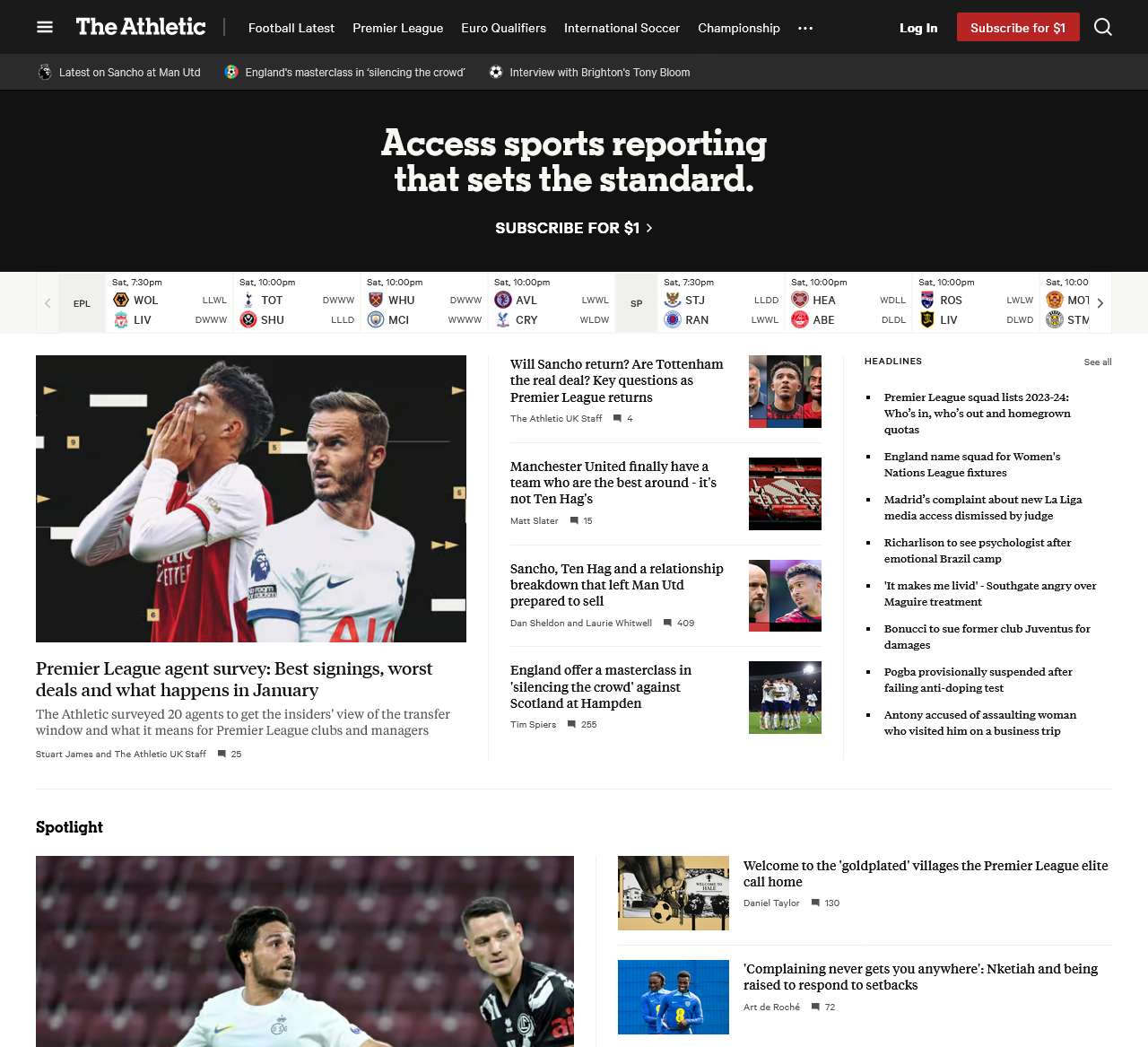 The Athletic UK - Sports news, commentary, results, fixtures, and updates - TheAthletic.com