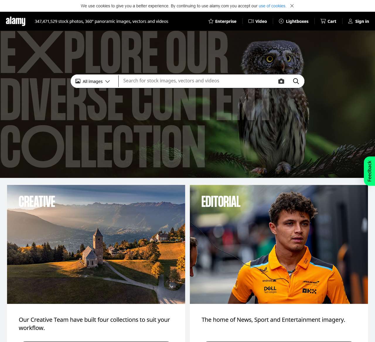 Get creative with stock photos and videos from Alamy