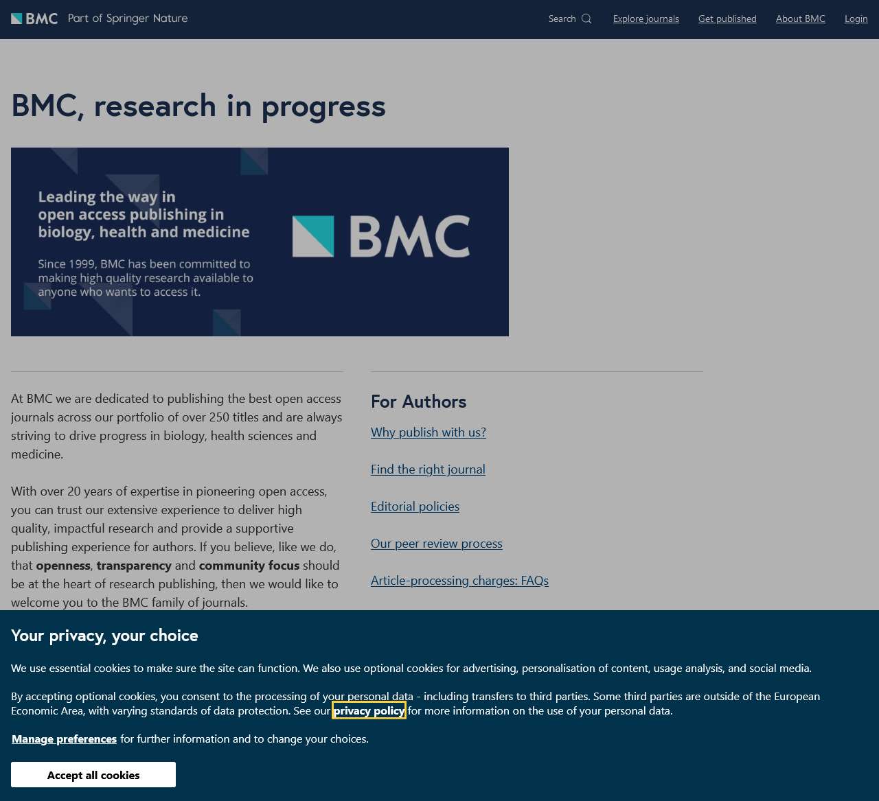 BMC, research in progress