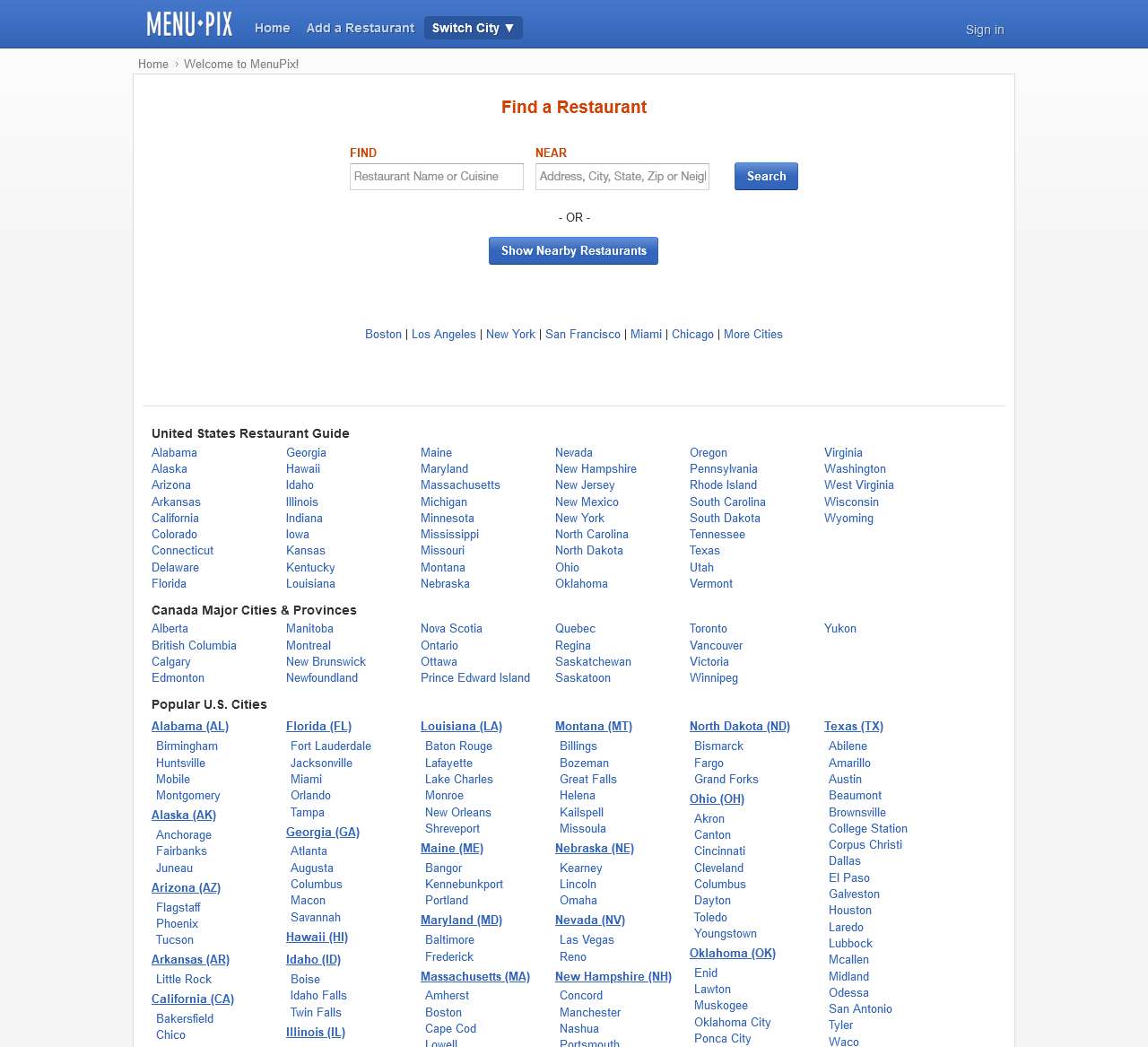 Restaurant Menus & Reviews - MenuPix
