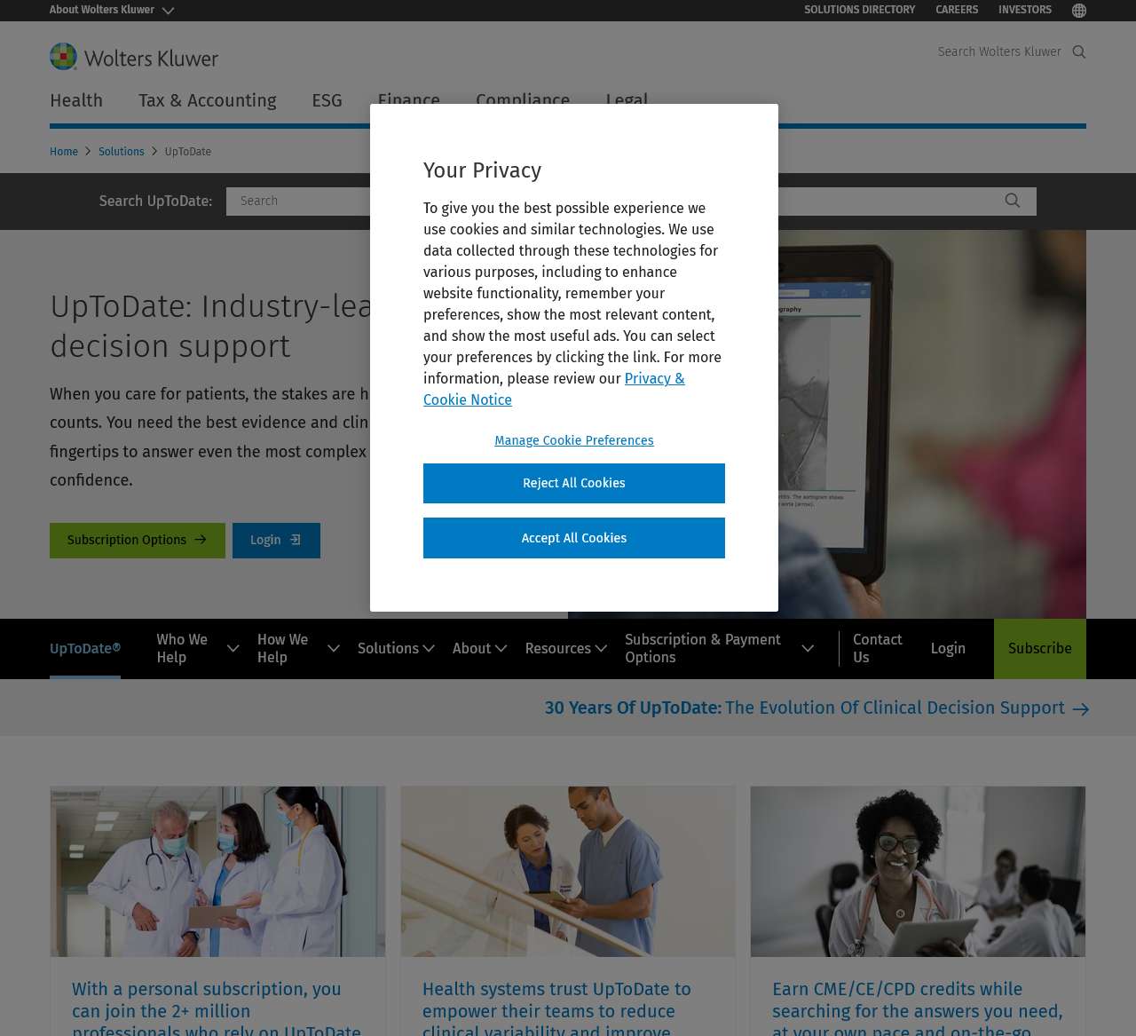 Evidence-Based Clinical Decision Support System| UpToDate | Wolters Kluwer