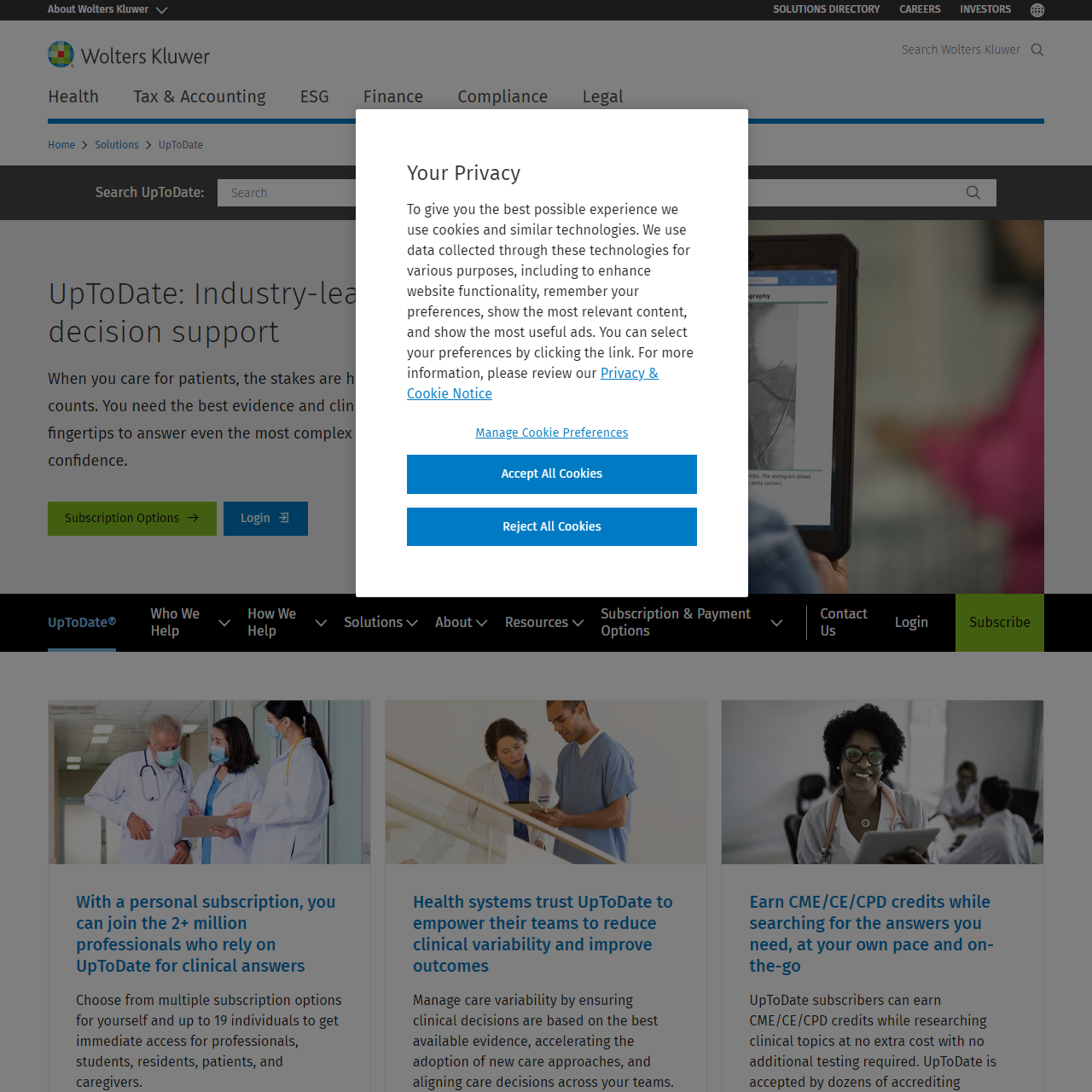 Evidence-Based Clinical Decision Support System| UpToDate | Wolters Kluwer