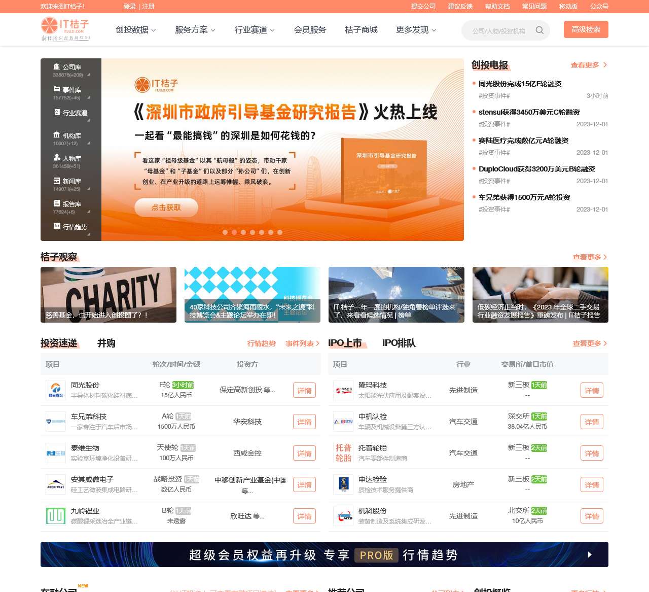 IT桔子 | 泛互联网创业投资项目信息数据库及商业信息服务商