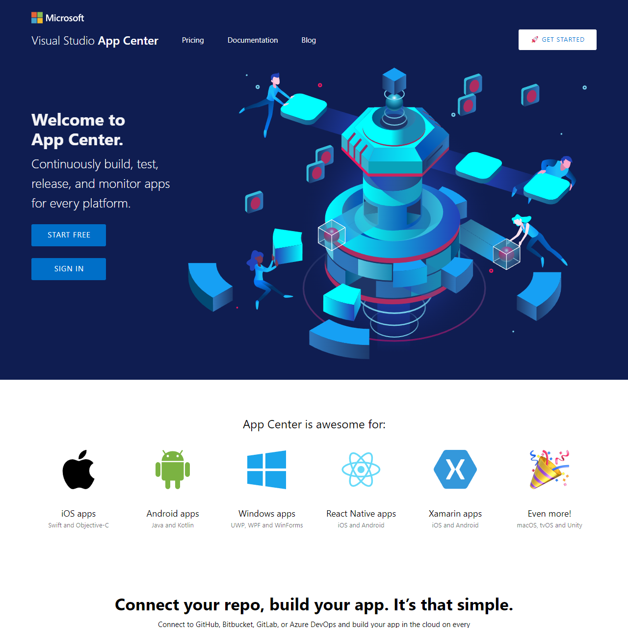 Visual Studio 应用中心