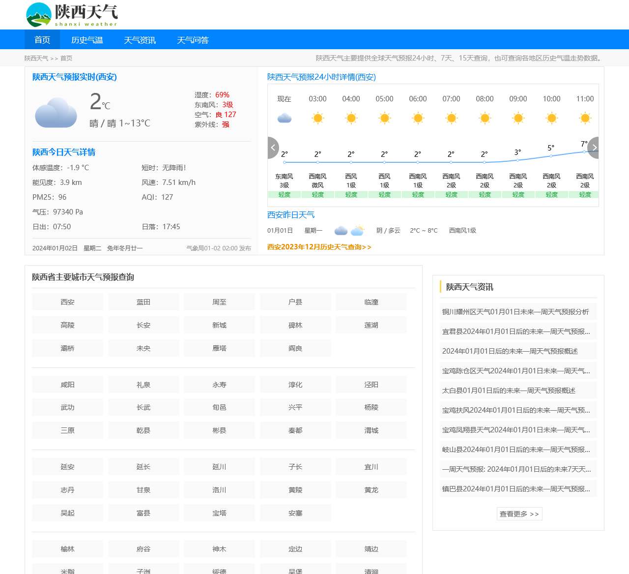 【陕西天气预报】陕西实时24小时,明天,7天,10天,15天,历史气温,未来一周天气预报查询_陕西天气