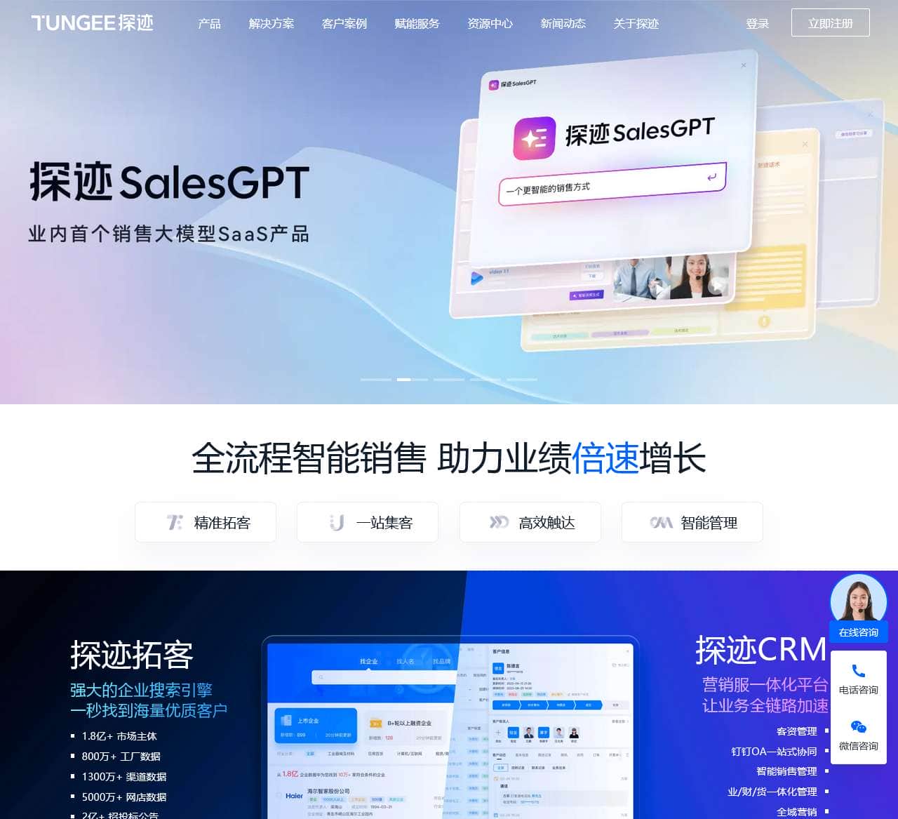 探迹 - 智能的销售用大数据和AI帮助企业全方位提升销售效率