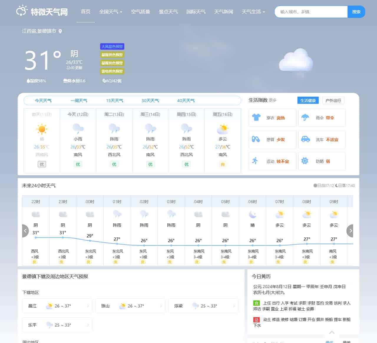 特微天气网_全国天气预报,未来一周7天,30天,40天天气预报查询