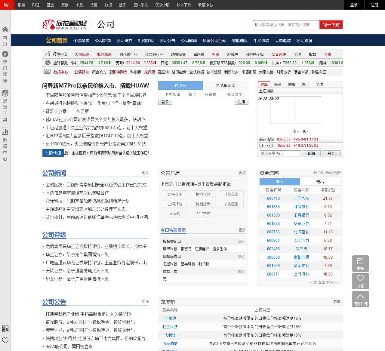 上市公司_上市公司公告_上市公司信息披露-股票频道-同花顺财经