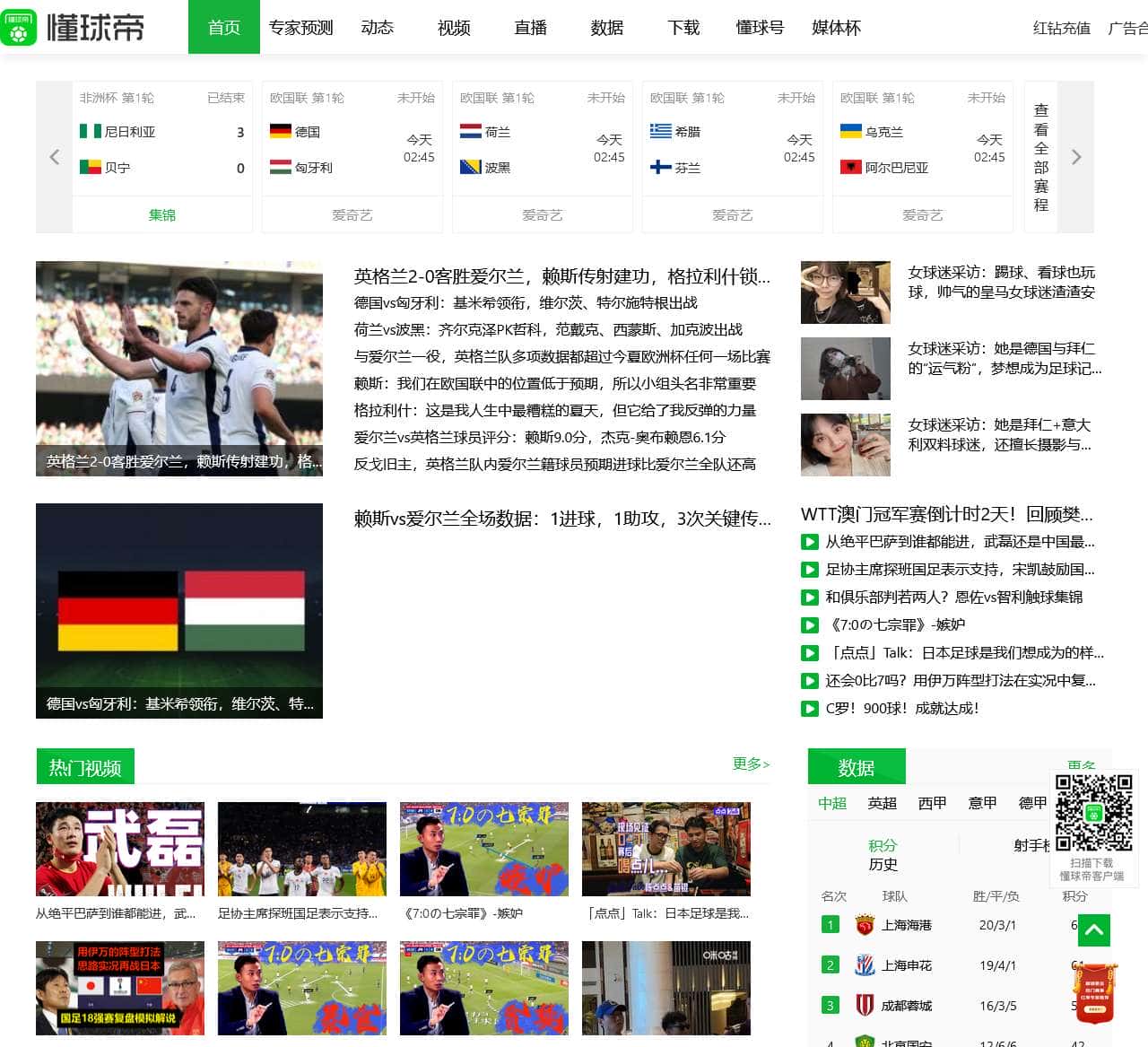 足球动态,足球资讯,足球集锦,足球直播_懂球帝_懂不懂球都用懂球帝_专业权威的足球网站