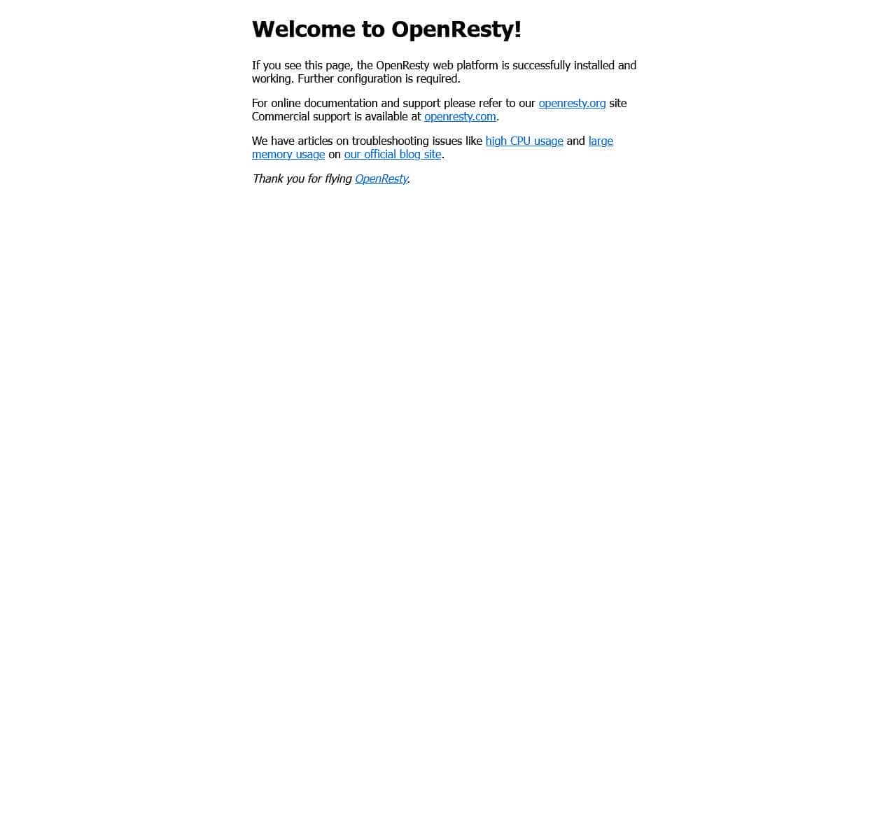 Welcome to OpenResty!