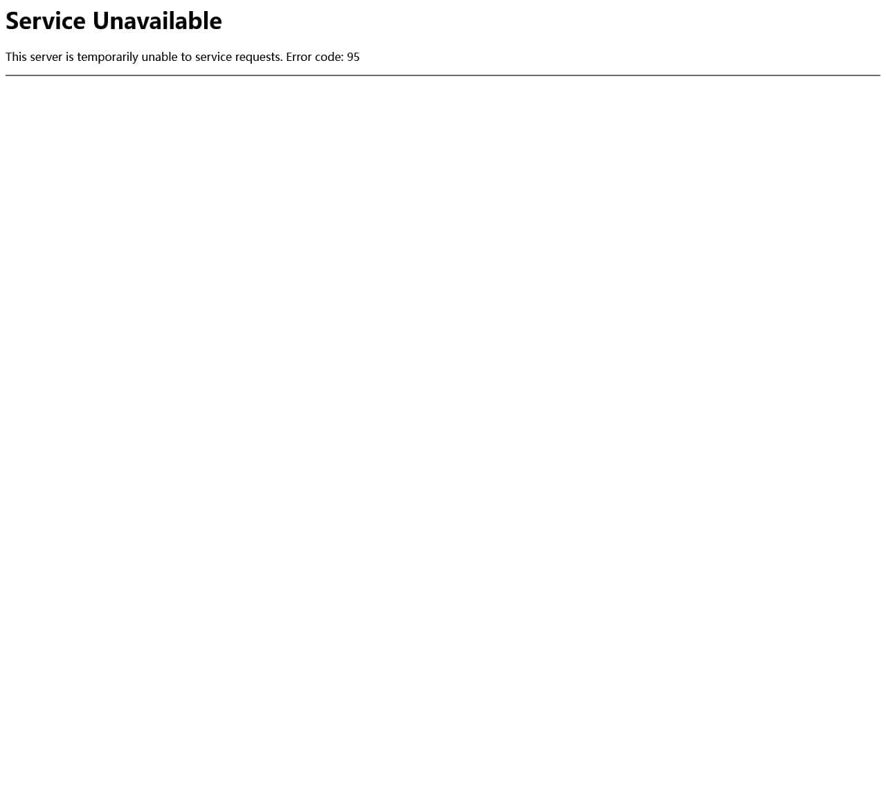 503 Service Unavailable